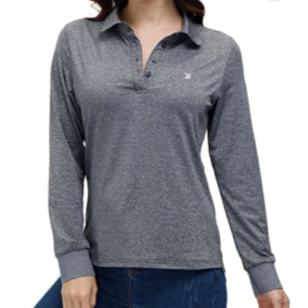 Golf Polo Shirts for Women Long Sleeve Quick-Dry Activewear Womens Athletic